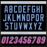 Custom Black Pink-Light Blue Performance T-Shirt