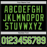 Custom Black Neon Green-White Performance T-Shirt
