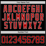 Custom Black Red-White Performance T-Shirt