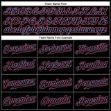 Custom Black Black-Red Authentic Baseball Jersey