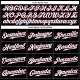 Custom Black White Pinstripe White-Orange Authentic Baseball Jersey
