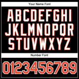Custom Black White Pinstripe Orange-White Authentic Basketball Jersey