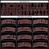 Custom Black Red Pinstripe Black-White Authentic Basketball Jersey