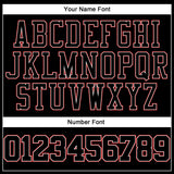Custom Black Red Pinstripe Black-White Authentic Basketball Jersey