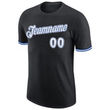Custom Black White-Royal Performance T-Shirt