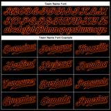Custom Black Black-Orange Sports Pants
