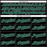 Custom Black Kelly Green-White Sports Pants