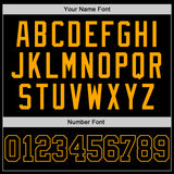 Custom Black Black-Gold Authentic Baseball Jersey