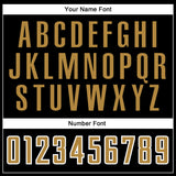 Custom Black Old Gold-White Authentic Baseball Jersey