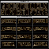 Custom Stitched Black Old Gold Pinstripe Black-Old Gold Sports Pullover Sweatshirt Hoodie