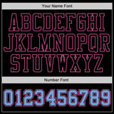 Custom Stitched Black Light Blue-Pink Sports Pullover Sweatshirt Hoodie