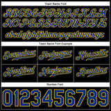 Custom Black Royal-Gold Authentic Throwback Basketball Shorts