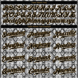 Custom Black Snakeskin Black-Old Gold 3D Pattern Design Authentic Baseball Jersey