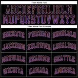 Custom Black Purple-Old Gold Authentic Drift Fashion Baseball Jersey