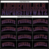 Custom Black Royal-Orange Authentic Drift Fashion Baseball Jersey