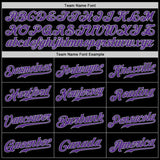 Custom Black Purple-Gray Authentic Baseball Jersey