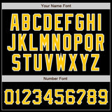 Custom Black Gold-White Authentic Baseball Jersey