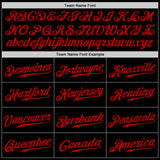 Custom Black Red Authentic Baseball Jersey