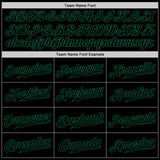 Custom Black Black-Kelly Green Authentic Baseball Jersey