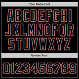 Custom Black Black-Orange Authentic Baseball Jersey