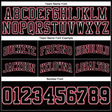 Custom Black Red Pinstripe Black-White Authentic Basketball Shorts