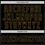 Custom Black Black-Old Gold Authentic Baseball Jersey