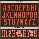 Custom Brown Orange-White Hockey Jersey
