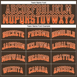Custom Brown Orange-White Authentic Drift Fashion Baseball Jersey