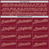 Custom Stitched Burgundy Burgundy-Cream Sports Pullover Sweatshirt Hoodie