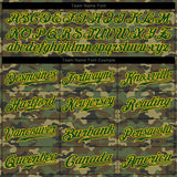 Custom Camo Green-Gold Authentic Salute To Service Baseball Jersey