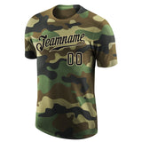 Custom Camo Black-Cream Performance Salute To Service T-Shirt