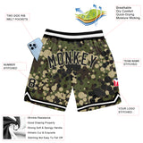 Custom Camo Black-Cream Authentic Salute To Service Basketball Shorts