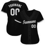 Custom Black White-Gray Baseball Jersey