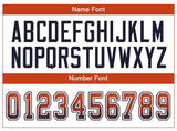 Custom Orange Navy-White Drift Fashion Football Jersey