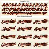 Custom Cream Black Pinstripe Black-Orange Authentic Baseball Jersey