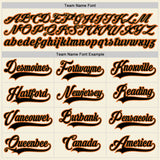 Custom Cream Orange Black-Old Gold Authentic Baseball Jersey