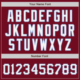 Custom Crimson White-Light Blue Authentic Baseball Jersey