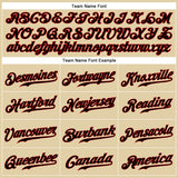 Custom Sand Black-Red Authentic Baseball Jersey