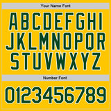 Custom Stitched Gold Green-White Sports Pullover Sweatshirt Hoodie