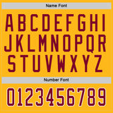 Custom Gold Maroon-White Hockey Jersey