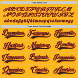 Custom Gold Brown-Orange Hockey Jersey