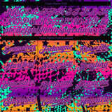 Custom Graffiti Pattern Purple-Pink 3D Authentic Baseball Jersey