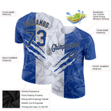 Custom Graffiti Pattern Royal-Old Gold 3D Performance T-Shirt