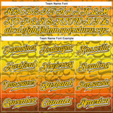Custom Graffiti Pattern Gold-Black 3D Authentic Baseball Jersey