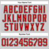 Custom Gray Red-Black Authentic Baseball Jersey