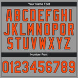 Custom Gray Orange-Black Performance T-Shirt