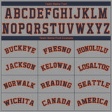 Custom Gray Navy-Orange Performance T-Shirt