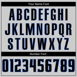Custom Gray Black-Blue Authentic Baseball Jersey