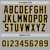 Custom Stitched Gray Black-Gold Sports Pullover Sweatshirt Hoodie