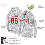 Custom Stitched White Red-White Christmas 3D Sports Pullover Sweatshirt Hoodie
